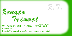 renato trimmel business card